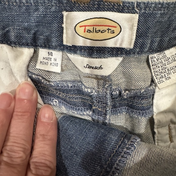 Talbots Medium Wash Denim Jean Skirt Women Size 14 Classic Stretch Preppy - Picture 4 of 5